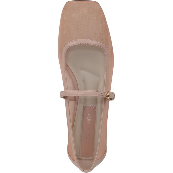 Franco Sarto Womens Ballet Pink Mesh Fabric Tinsley Mary Jane Ballet Flats - Picture 5 of 9